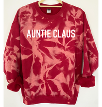 Load image into Gallery viewer, Auntie Claus Reverse Tie Dye Sweatshirt