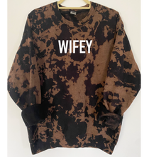 Load image into Gallery viewer, Wifey Reverse Tie Dye Sweatshirt