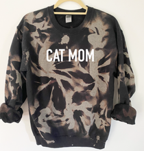 Load image into Gallery viewer, Cat Mom Reverse Tie Dye Sweatshirt