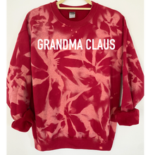 Load image into Gallery viewer, Grandma Claus Reverse Tie Dye Sweatshirt