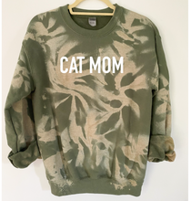 Load image into Gallery viewer, Cat Mom Reverse Tie Dye Sweatshirt