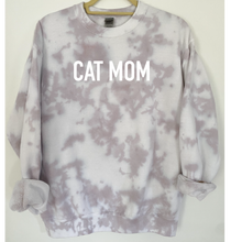 Load image into Gallery viewer, Cat Mom Reverse Tie Dye Sweatshirt