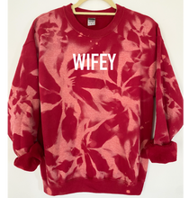 Load image into Gallery viewer, Wifey Reverse Tie Dye Sweatshirt