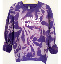 Load image into Gallery viewer, Summer Nights Tie Dye and Reverse Tie Dye Sweatshirt