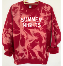 Load image into Gallery viewer, Summer Nights Tie Dye and Reverse Tie Dye Sweatshirt