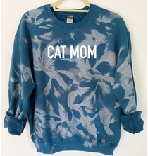 Load image into Gallery viewer, Cat Mom Reverse Tie Dye Sweatshirt