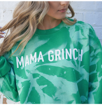 Load image into Gallery viewer, Mama Grinch Reverse Tie Dye Sweatshirt
