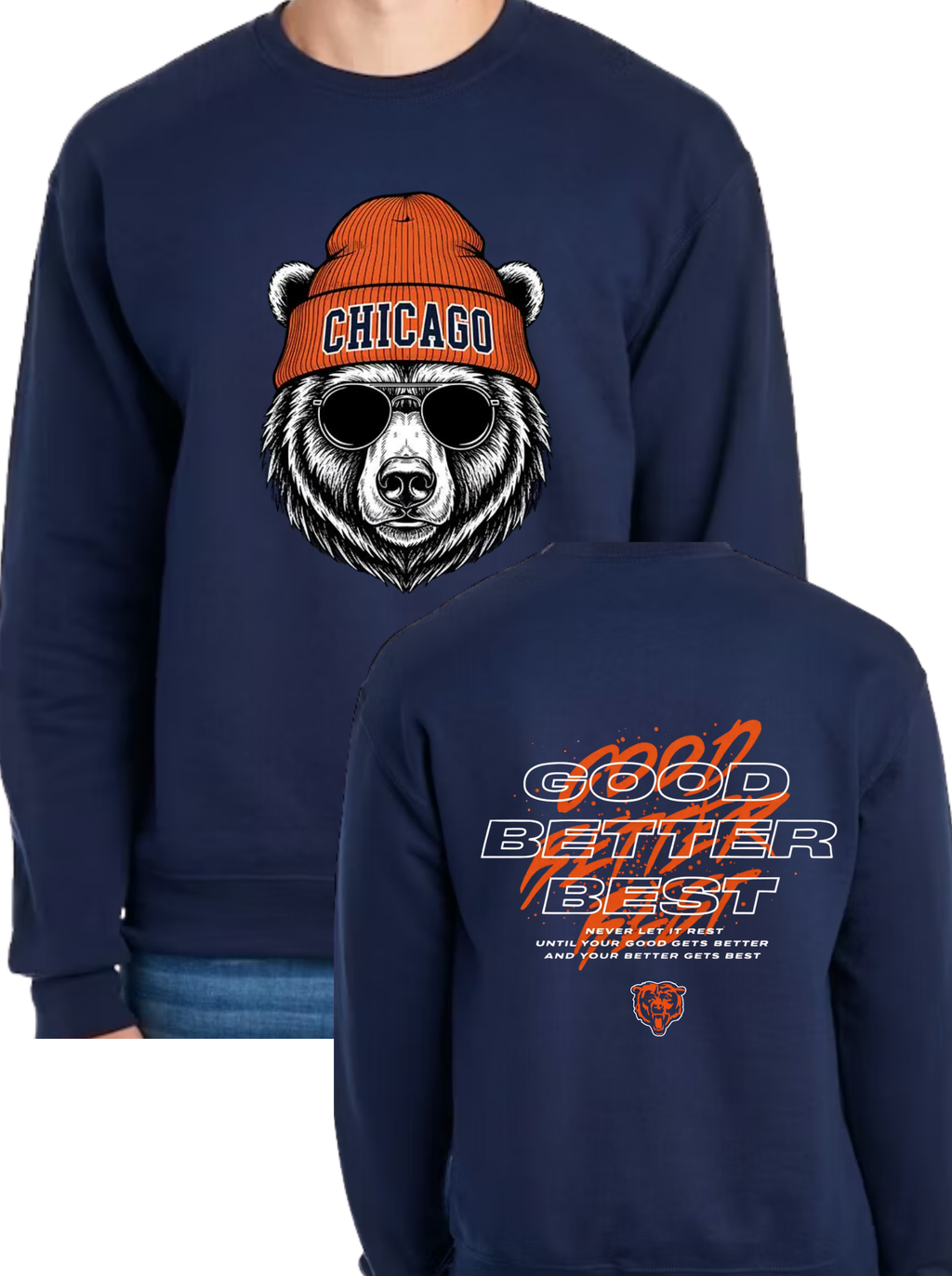Chicago Navy Crewneck