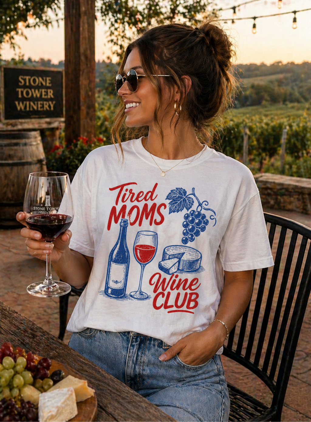 Tired Moms Wine Club T-Shirt