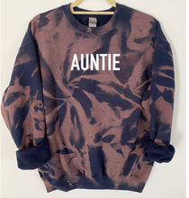 Load image into Gallery viewer, Auntie Reverse Tie Dye Sweatshirt
