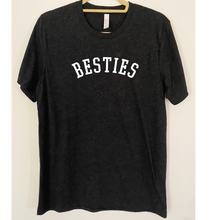 Load image into Gallery viewer, Heather Black Besties/Mama T-shirt
