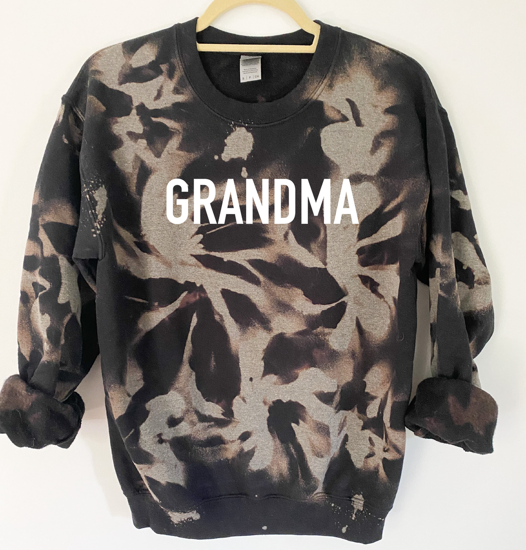 Grandma Reverse Tie Dye Sweatshirt