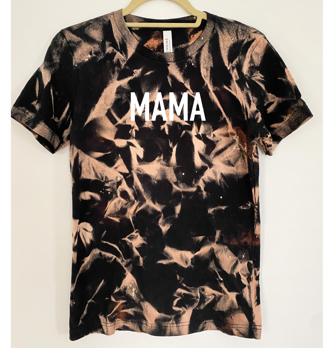 Black Reverse Tie Dye Mama T-shirt