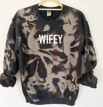 Load image into Gallery viewer, Wifey Reverse Tie Dye Sweatshirt
