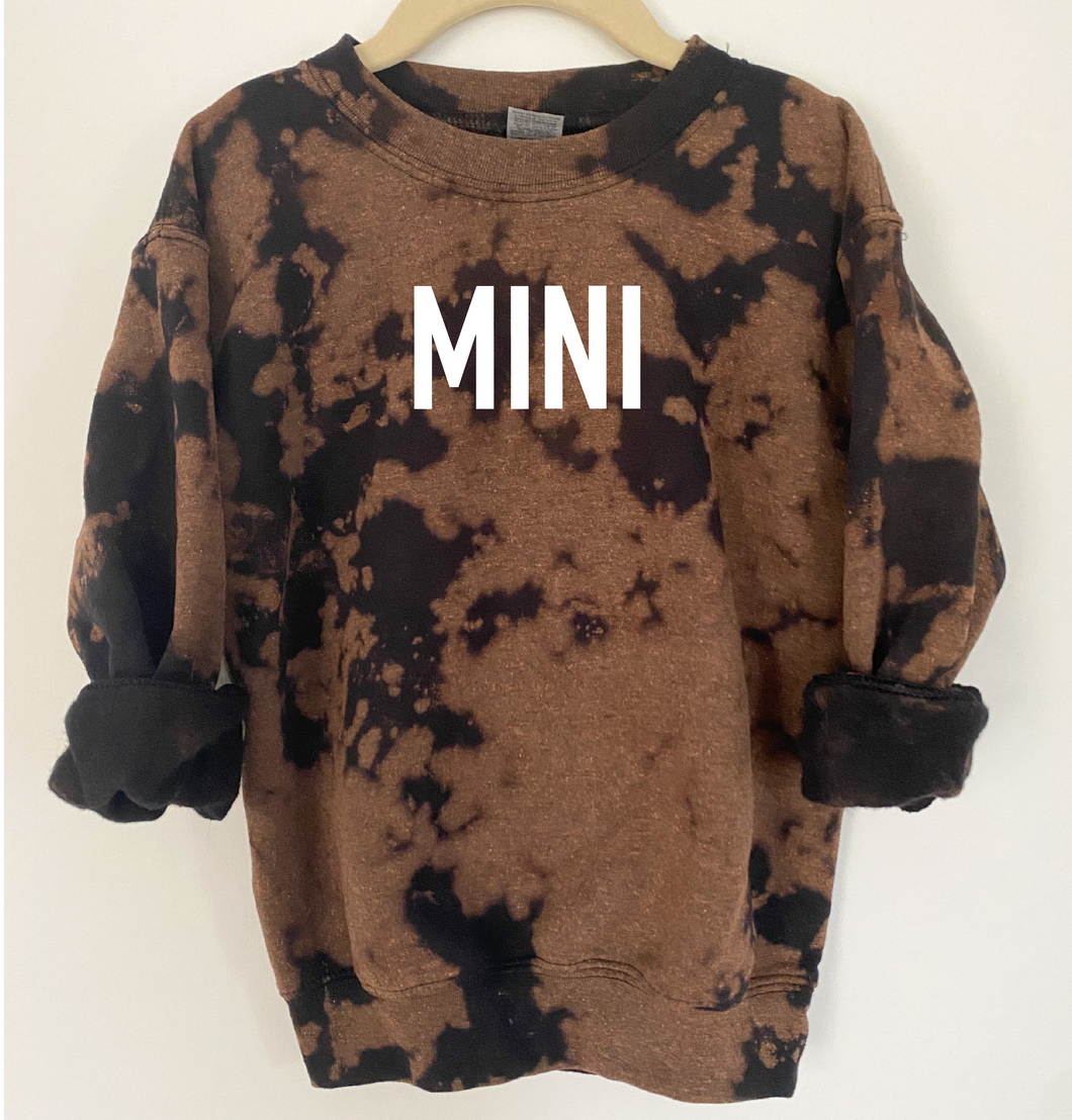 Youth Large Font Reverse Tie Dye Sweatshirt