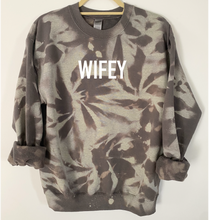 Load image into Gallery viewer, Wifey Reverse Tie Dye Sweatshirt
