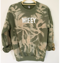 Load image into Gallery viewer, Wifey Reverse Tie Dye Sweatshirt
