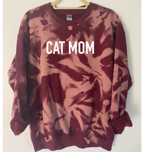 Load image into Gallery viewer, Cat Mom Reverse Tie Dye Sweatshirt
