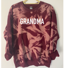 Load image into Gallery viewer, Grandma Reverse Tie Dye Sweatshirt
