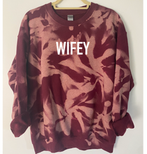 Load image into Gallery viewer, Wifey Reverse Tie Dye Sweatshirt
