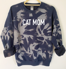 Load image into Gallery viewer, Cat Mom Reverse Tie Dye Sweatshirt
