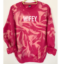 Load image into Gallery viewer, Wifey Reverse Tie Dye Sweatshirt
