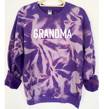 Load image into Gallery viewer, Grandma Reverse Tie Dye Sweatshirt
