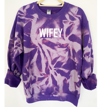 Load image into Gallery viewer, Wifey Reverse Tie Dye Sweatshirt
