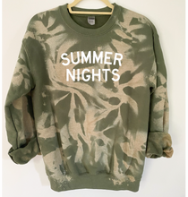 Load image into Gallery viewer, Summer Nights Tie Dye and Reverse Tie Dye Sweatshirt
