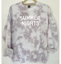 Load image into Gallery viewer, Summer Nights Tie Dye and Reverse Tie Dye Sweatshirt
