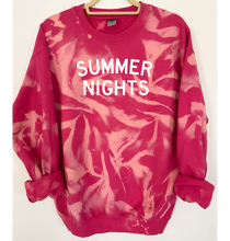 Load image into Gallery viewer, Summer Nights Tie Dye and Reverse Tie Dye Sweatshirt
