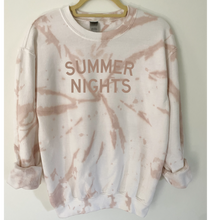 Load image into Gallery viewer, Summer Nights Tie Dye and Reverse Tie Dye Sweatshirt

