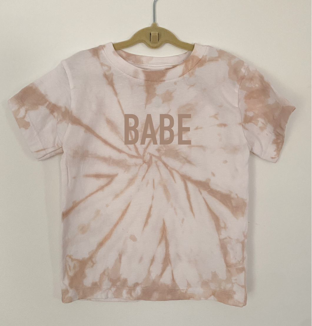Toddler White & Pink Tie Dye T-shirt