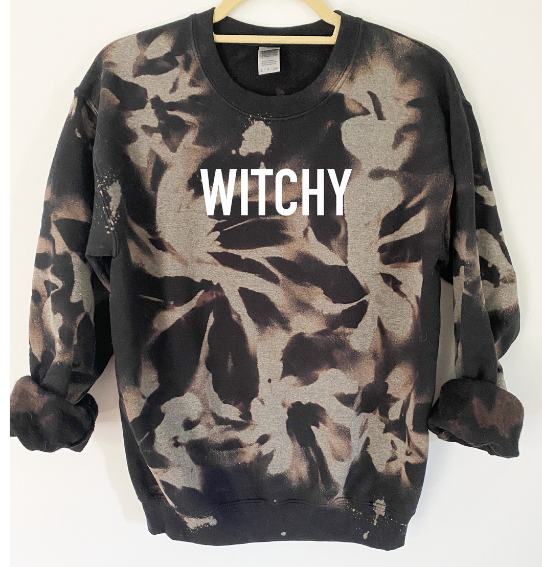 Witchy Reverse Tie Dye Sweatshirt