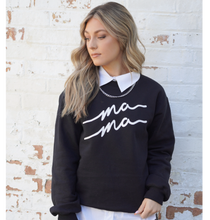 Load image into Gallery viewer, Black Scribble Mama Sweatshirt
