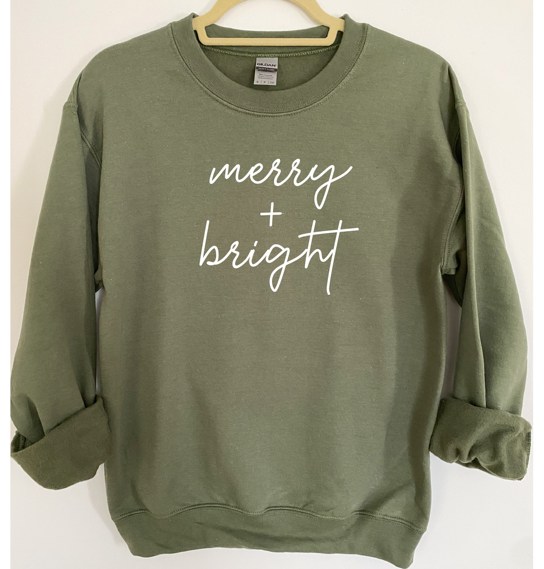 Merry + Bright Solid Sweatshirt