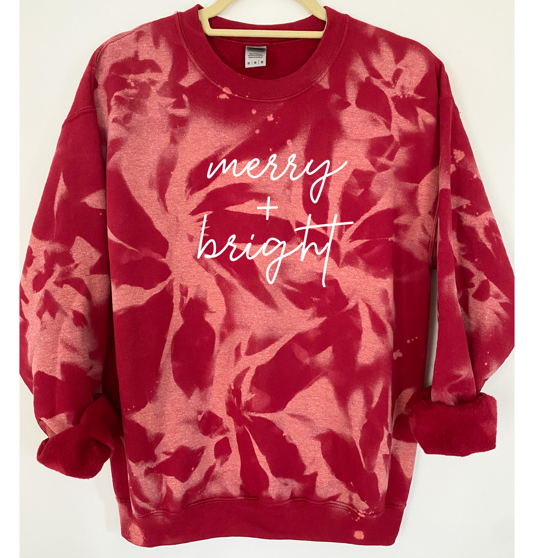 Merry + Bright Reverse Tie Dye Sweatshirt