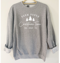Load image into Gallery viewer, Farm Fresh Christmas Trees Sweatshirt
