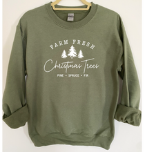 Load image into Gallery viewer, Farm Fresh Christmas Trees Sweatshirt
